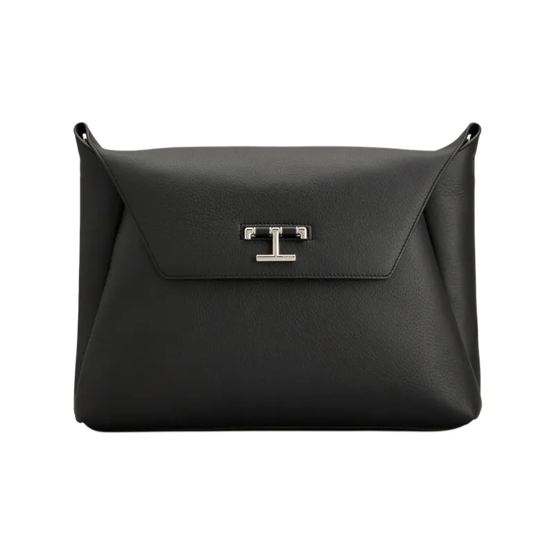 TOD'S Calfskin File Bag Shoulder Bag Regular Men's Black-0