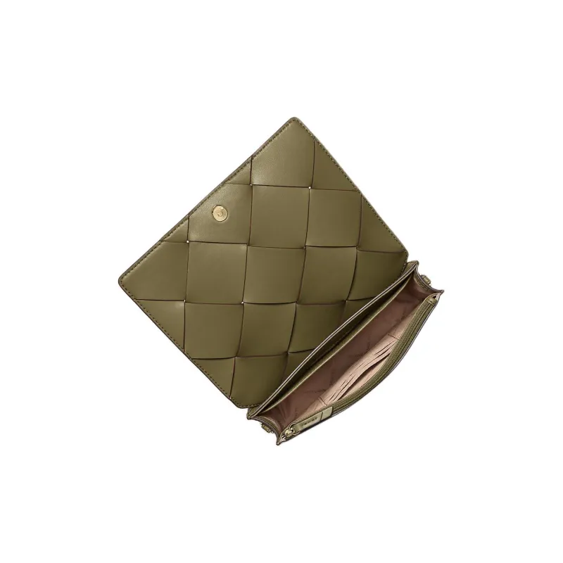 MICHAEL KORS Jet Set Medium Woven Leather Crossbody Bag-2
