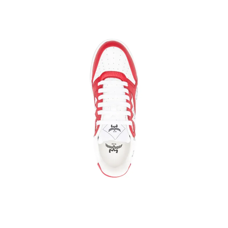 MCM Neo Terrain Visetos Low-Top Skateboard Shoes Men's Red-4