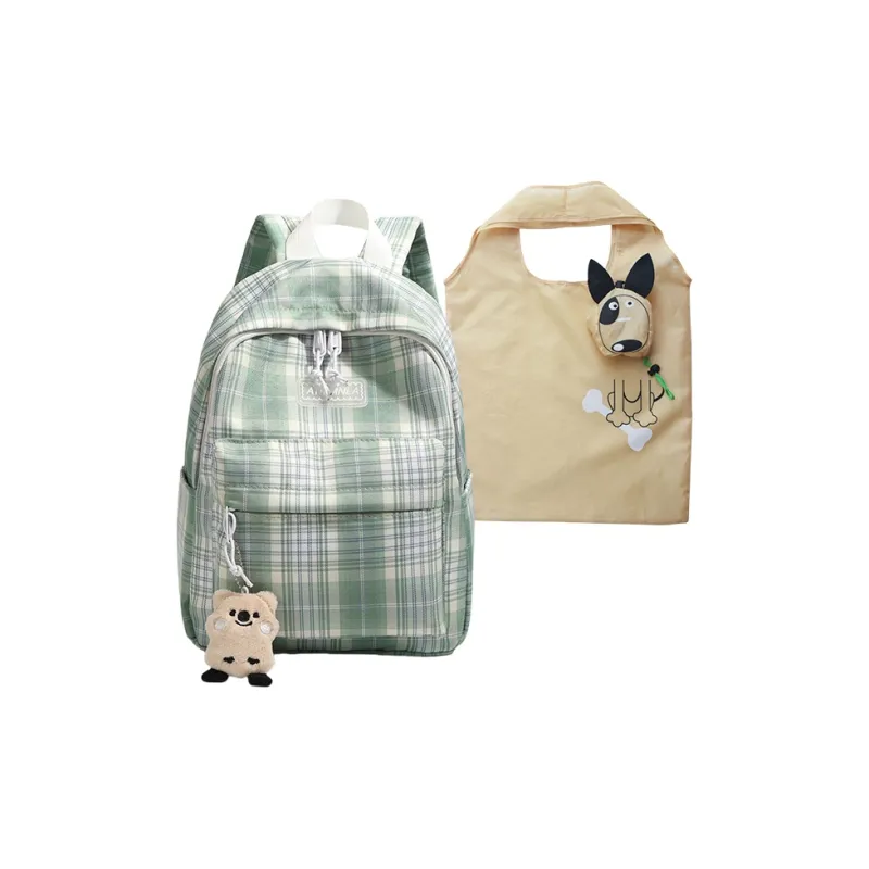 WHEELY BABY+ Nylon Niche Design Backpack Korean Style Plaid Casual Backpack Regular Unisex Multicolor-3