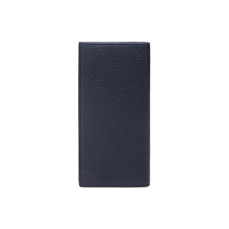 HLA Cow Leather Wallet With Money Clip And Leather Clip Regular Unisex Black-14