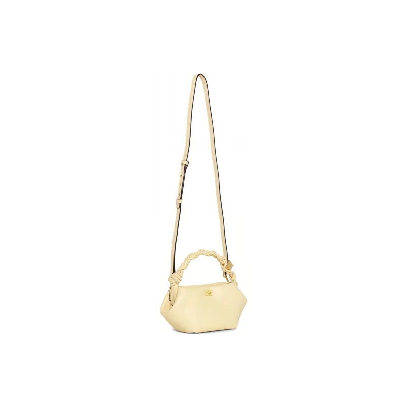 GANNI Patchwork Recycled Leather Shoulder Bag Crossbody Bag Handbag Mini Women's Yellow-1