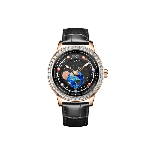 BEXEI Zodiac Collection Automatic Mechanical Movement Leather Watch Bands Watch Men's Watches Black Dial