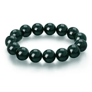 Lao Feng Xiang Hetian Jade Bracelets Black Jade Unisex