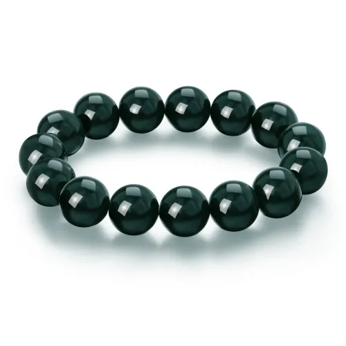 Lao Feng Xiang Hetian Jade Bracelets Black Jade Unisex