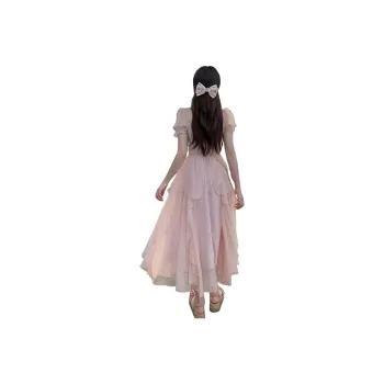 Flowers In Water Short Sleeved Dresses Women's