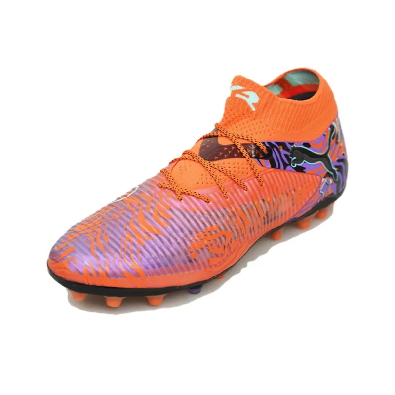 PUMA FUTURE 8 MG Rubber Short Studs Soccer Shoes Unisex Orange-2
