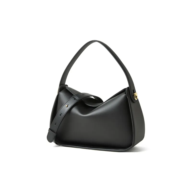 ROBERTA DI CAMERINO Cow Leather One Shoulder Handbag Regular Women's Black/Milk Apricot Gray-1