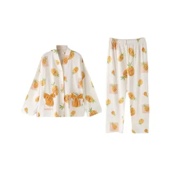 ZAO FU NIAO Pajama Set Women's Sunward Pineapple