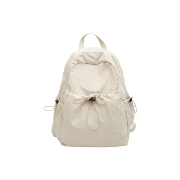 SUN EARTH &U Nylon Backpack Regular Unisex Black/Yellow/White