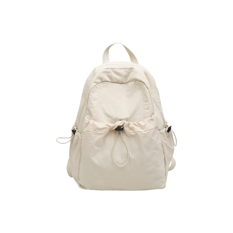 SUN EARTH &U Nylon Backpack Regular Unisex Black/Yellow/White-0