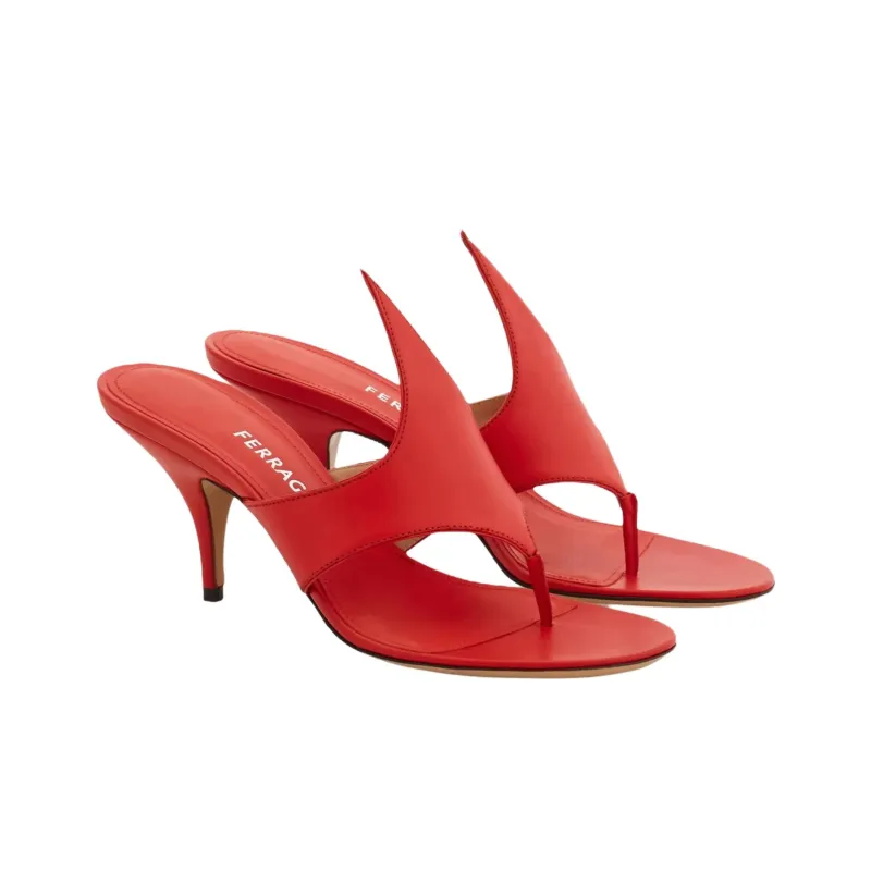FERRAGAMO Flip Flops 7cm Women's Red-2