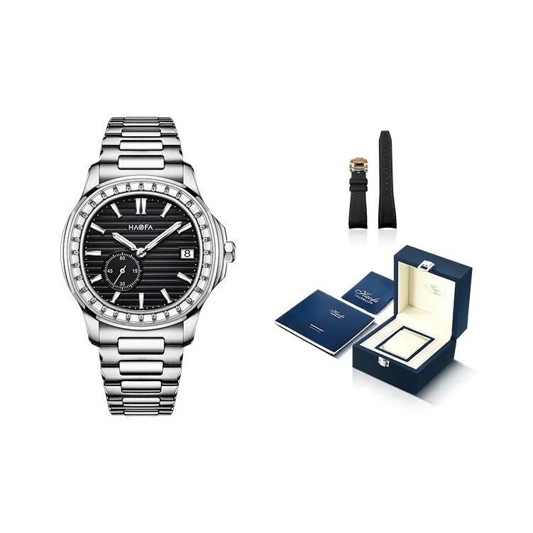 HaofaTourbillon Automatic Mechanical Movement Stainless Steel Watchband Watch Men's Watches Coffee Watch Dial-8