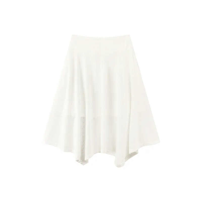 CHUU Casual Long Skirts Women's White-1