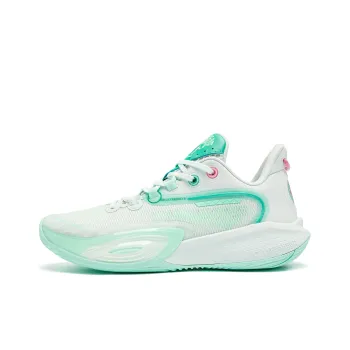 QIAODAN Cushioning Coverage Rebound Anti Twist Breathable Slip Resistant Low Top Basketball Shoes Men's Green