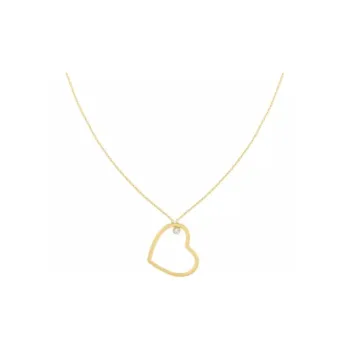 Tommy Hilfiger Zircon 925 Silver, Gold Plated, Stainless Steel Necklaces Women's Gold
