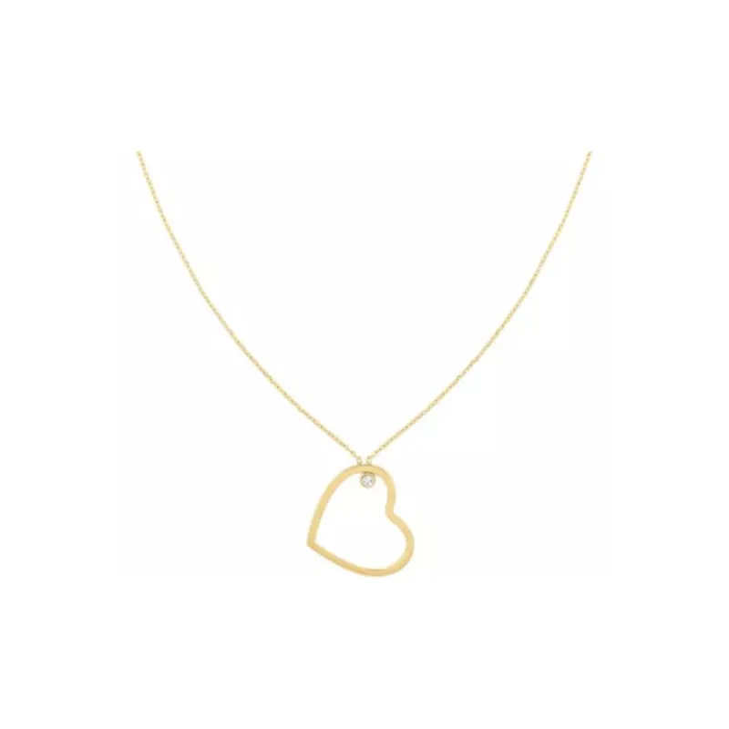 Tommy Hilfiger Zircon 925 Silver, Gold Plated, Stainless Steel Necklaces Women's Gold-0