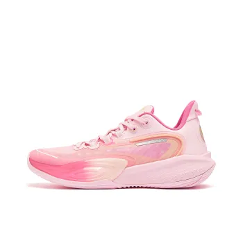 QIAODAN Cushioning Coverage Rebound Anti Twist Breathable Slip Resistant Low Top Basketball Shoes Men's Pink