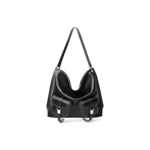 Teenmix Synthetic Leather With Cow Leather Shoulder Bag Women's Multicolor