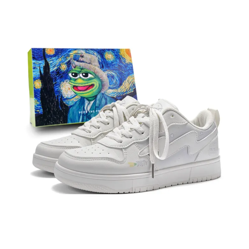 Pepe The Frog Low Top Skateboard Shoes Men's-6