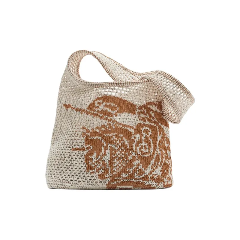 Burberry Viscose Shoulder Bag Small Size Women's White-0