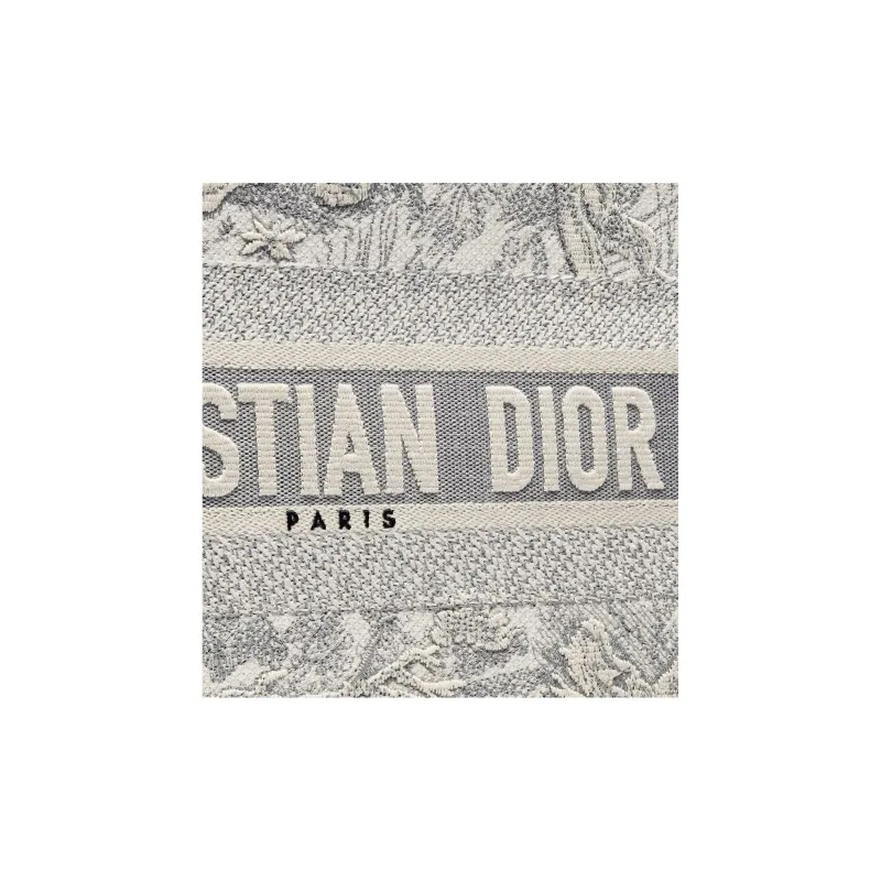 DIOR BookTote Cotton Tote Bag, Shopping Bag, Handbag Medium Size Women's Beige & Gray-4