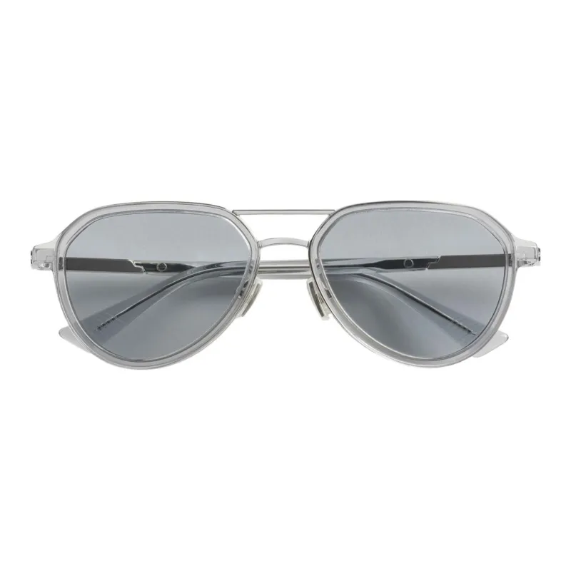 Bottega Veneta Acetate Metal Recycled Acetate Aviator Sunglasses Women's Gray-0