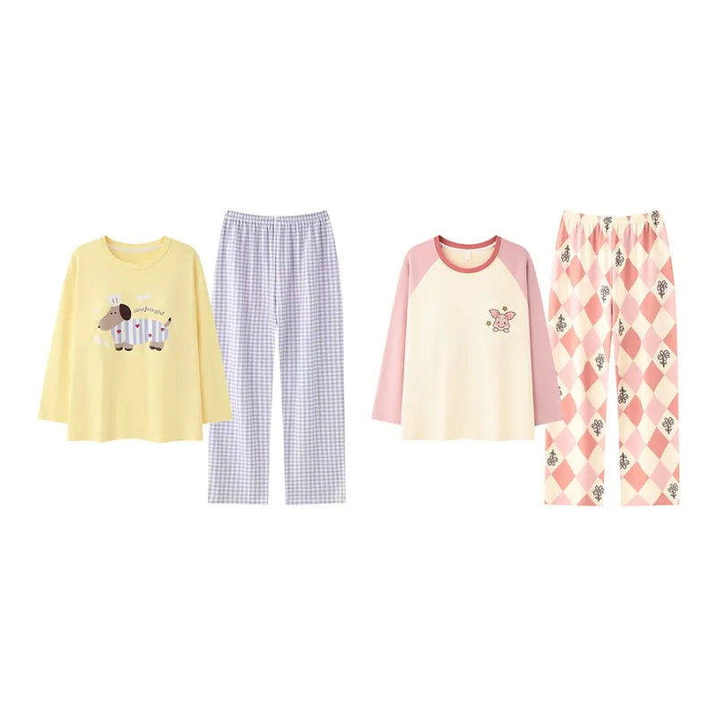 Herbal Primer Pajama Set Women's Combo Set-30