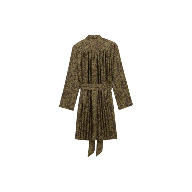 SAINT LAURENT Paisley print Silk Dress-2