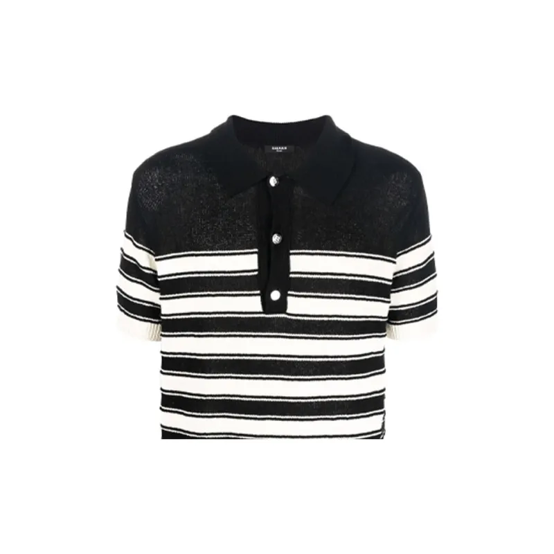 BALMAIN SS22 Polo Shirt Men's Black-4
