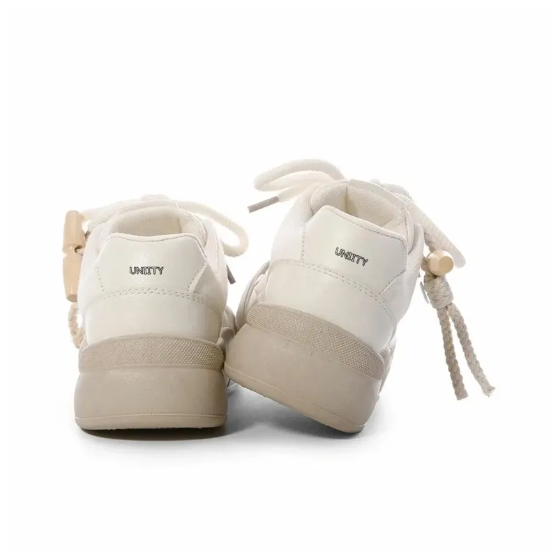 UNIITY Skateboard Shoes Women's Low Top Beige/Milk Tea-11
