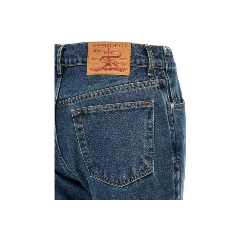 Y/Project Faded Effect Flared Jeans-2