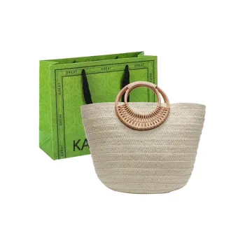 KARUISHA Straw Woven Bucket Bags Handbags Regular Women's Multicolor