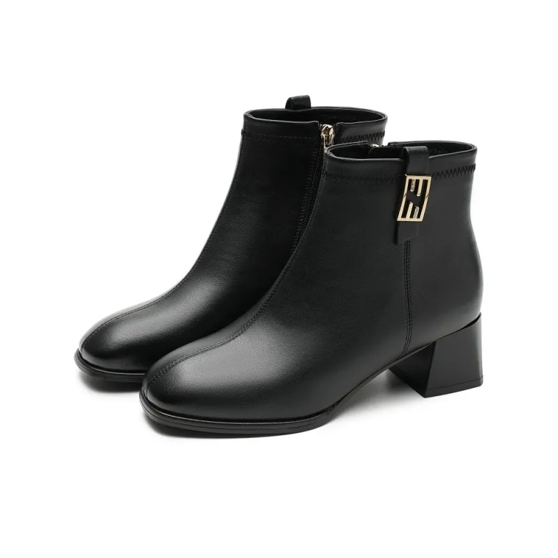 AOKANG Ankle Boots Women's Black-1