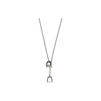 HERMES Metal, Palladium Plated Necklaces Men's Silver