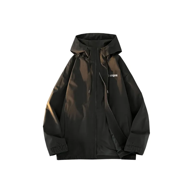 BENGEN Jackets Coats Unisex Black-0