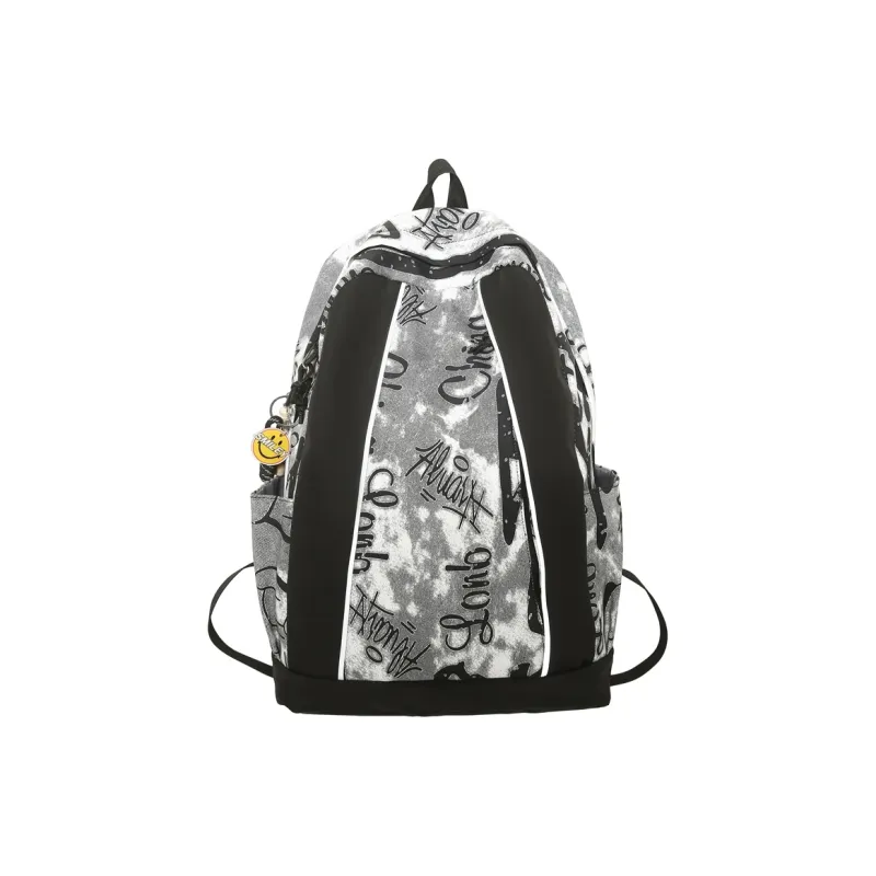 MOK Nylon Backpack Regular Unisex Black/Gray/Blue-3