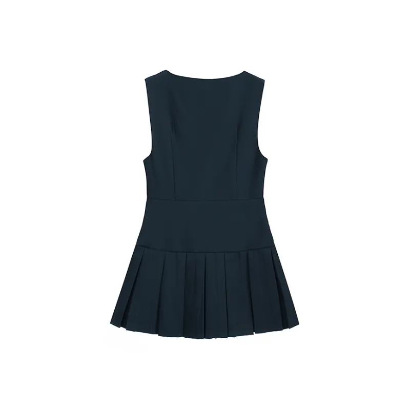 PAIN OR PLEASURE Sleeveless Dress Women's Navy Blue-1