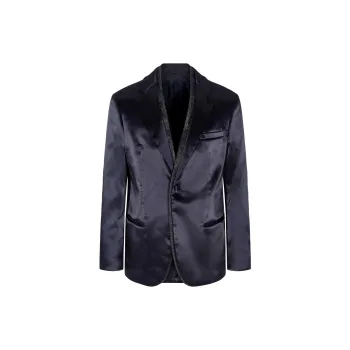 GIORGIO ARMANI Soho Line Silk blend Rhinestone Tuxedo Jacket