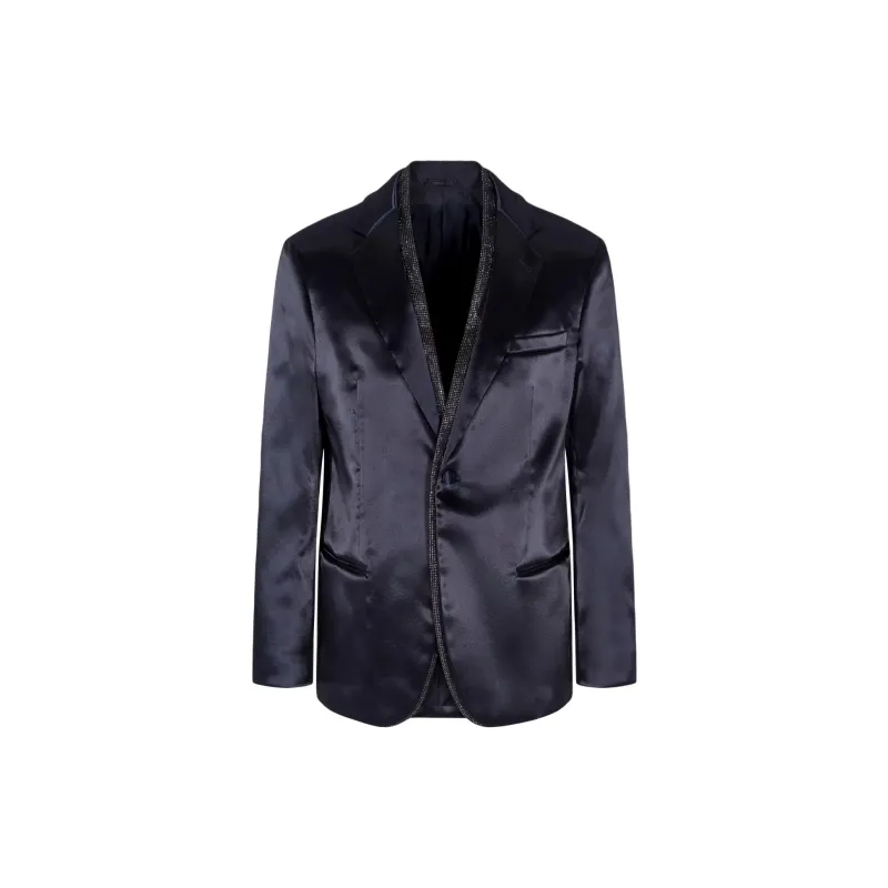 GIORGIO ARMANI Soho Line Silk blend Rhinestone Tuxedo Jacket-0