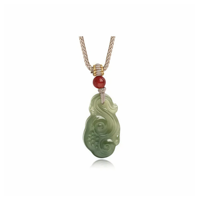 Di Su Xing Hetian Jade Pendants White Jade Women's-6