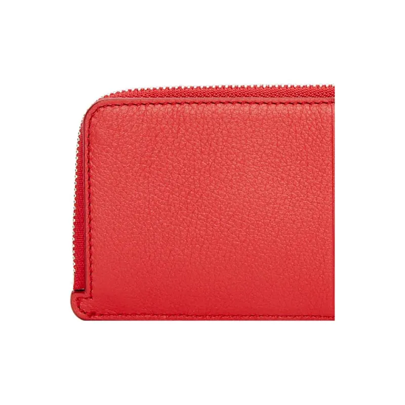 LOEWE Anagram Cow Leather Coin Card Holder Regular Men's Dark Red-4