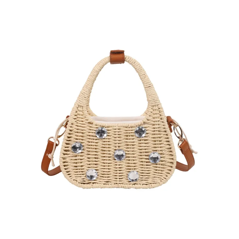 RUIPAI Woven Handbag Regular Women's Beige/Khaki-1