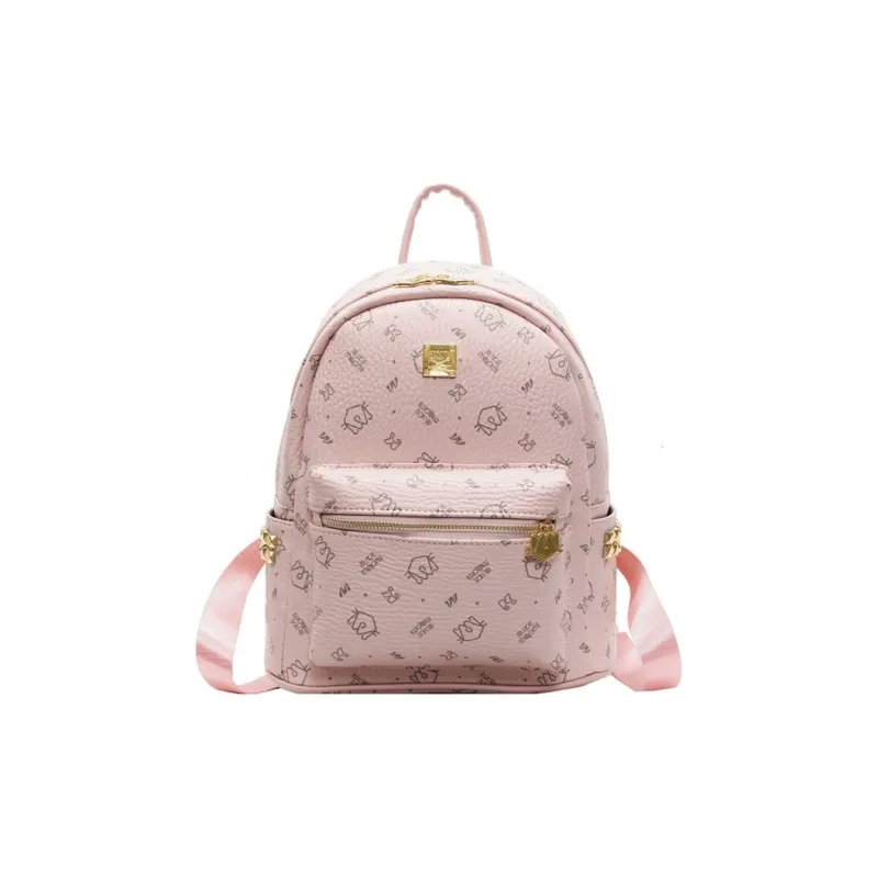TTaG．baG PU Backpack Regular Women's Black/Pink/Brown/Khaki-8