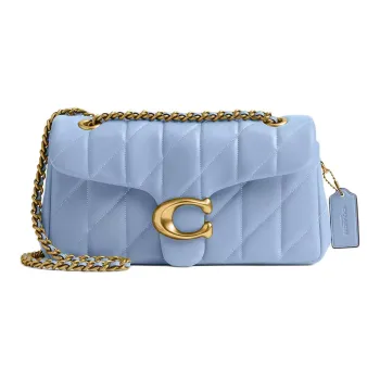 COACH Tabby Nappa Leather Shoulder Bag Medium Size Women's Bell Blue