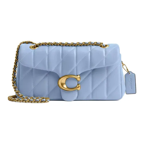 COACH Tabby Nappa Leather Shoulder Bag Medium Size Women's Bell Blue