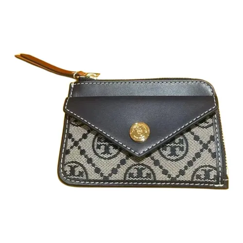 TORY BURCH T Monogram Cotton Card Holder Regular Women's Blue