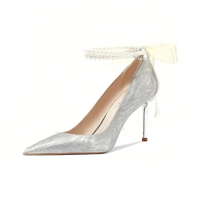 Crelinkxlat High Heels Women's Silver-8