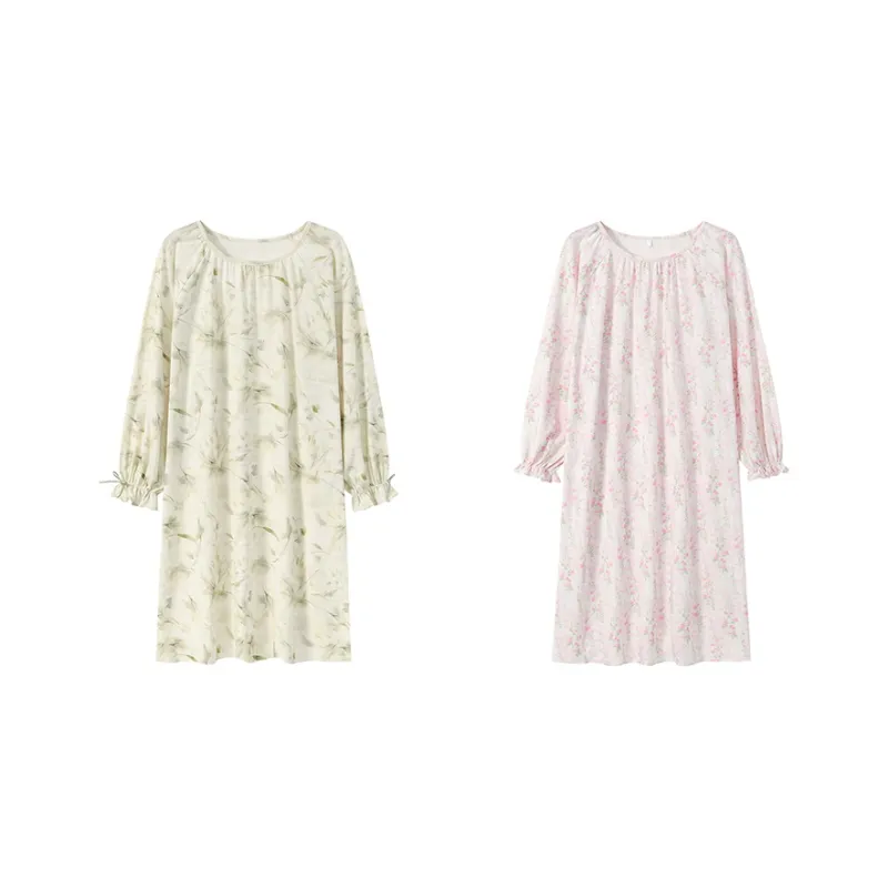 Herbal Primer Nightgown Women's Combo Set-48