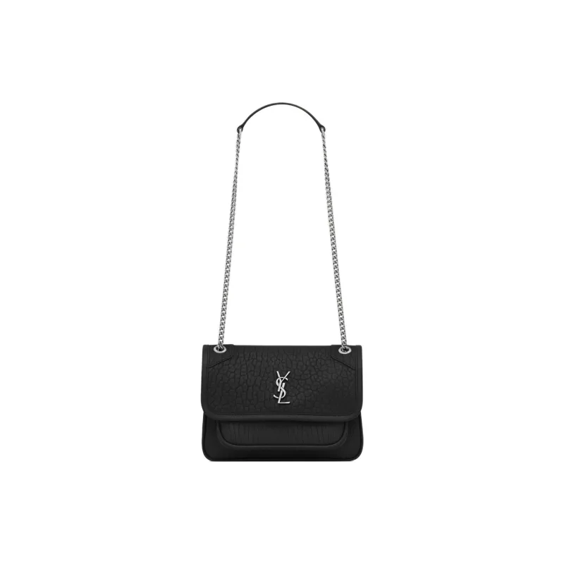 SAINT LAURENT Lambskin Shoulder Bag Mini Women's Black-0